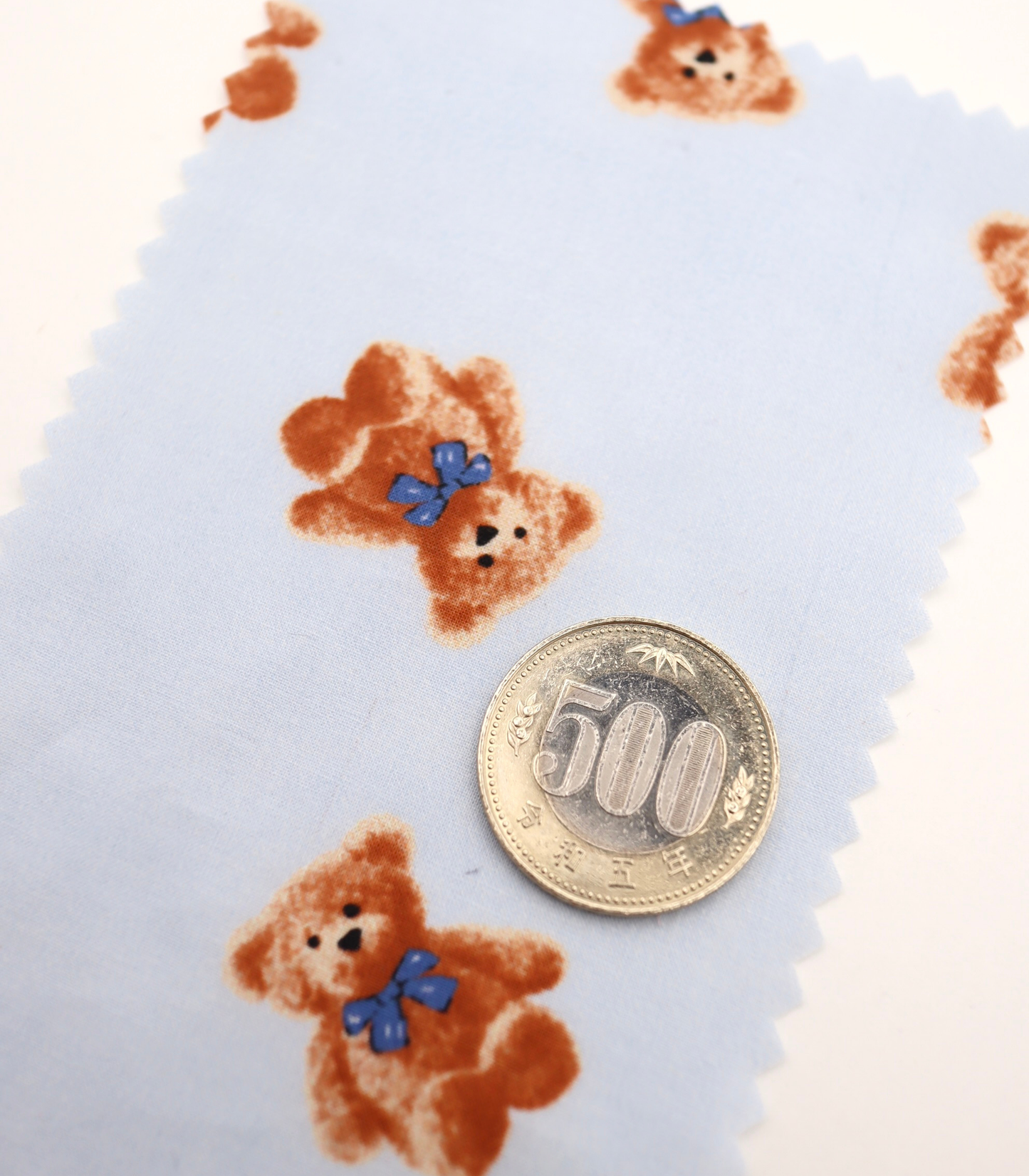 【25SS-428】リボン付きくまさんプリント綿ローン　/0.5ｙあたり=～770円