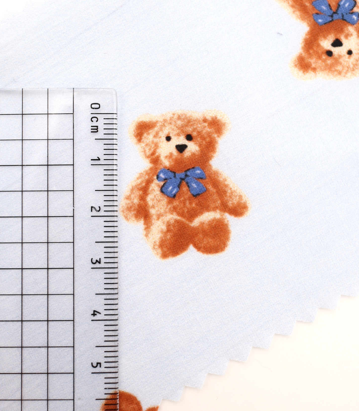 【25SS-428】リボン付きくまさんプリント綿ローン　/0.5ｙあたり=～770円