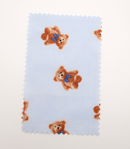 【25SS-428】リボン付きくまさんプリント綿ローン　/0.5ｙあたり=～770円