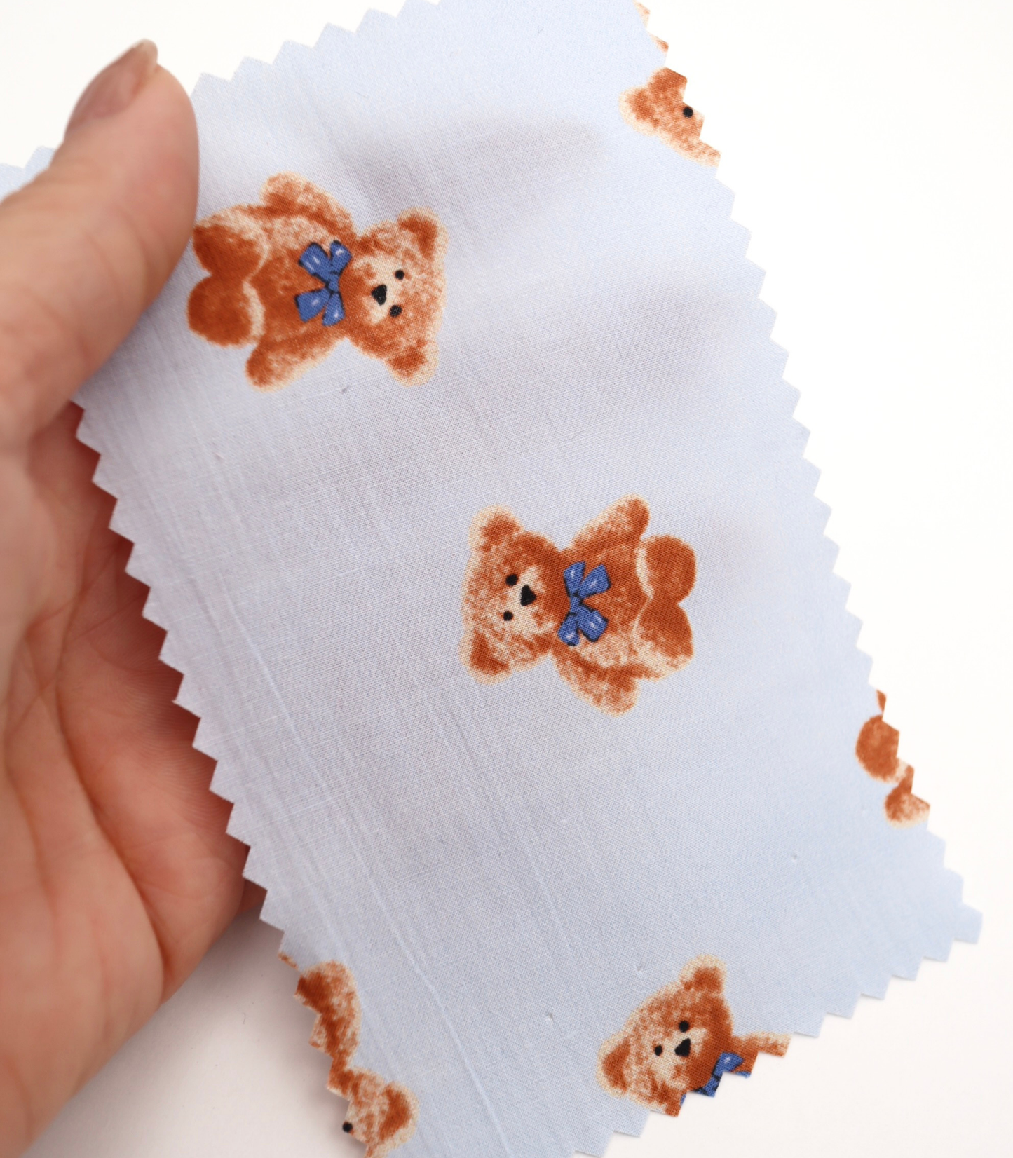 【25SS-428】リボン付きくまさんプリント綿ローン　/0.5ｙあたり=～770円