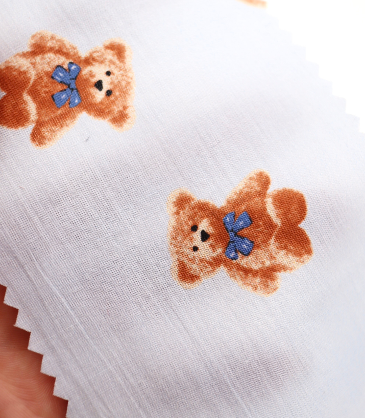 【25SS-428】リボン付きくまさんプリント綿ローン　/0.5ｙあたり=～770円