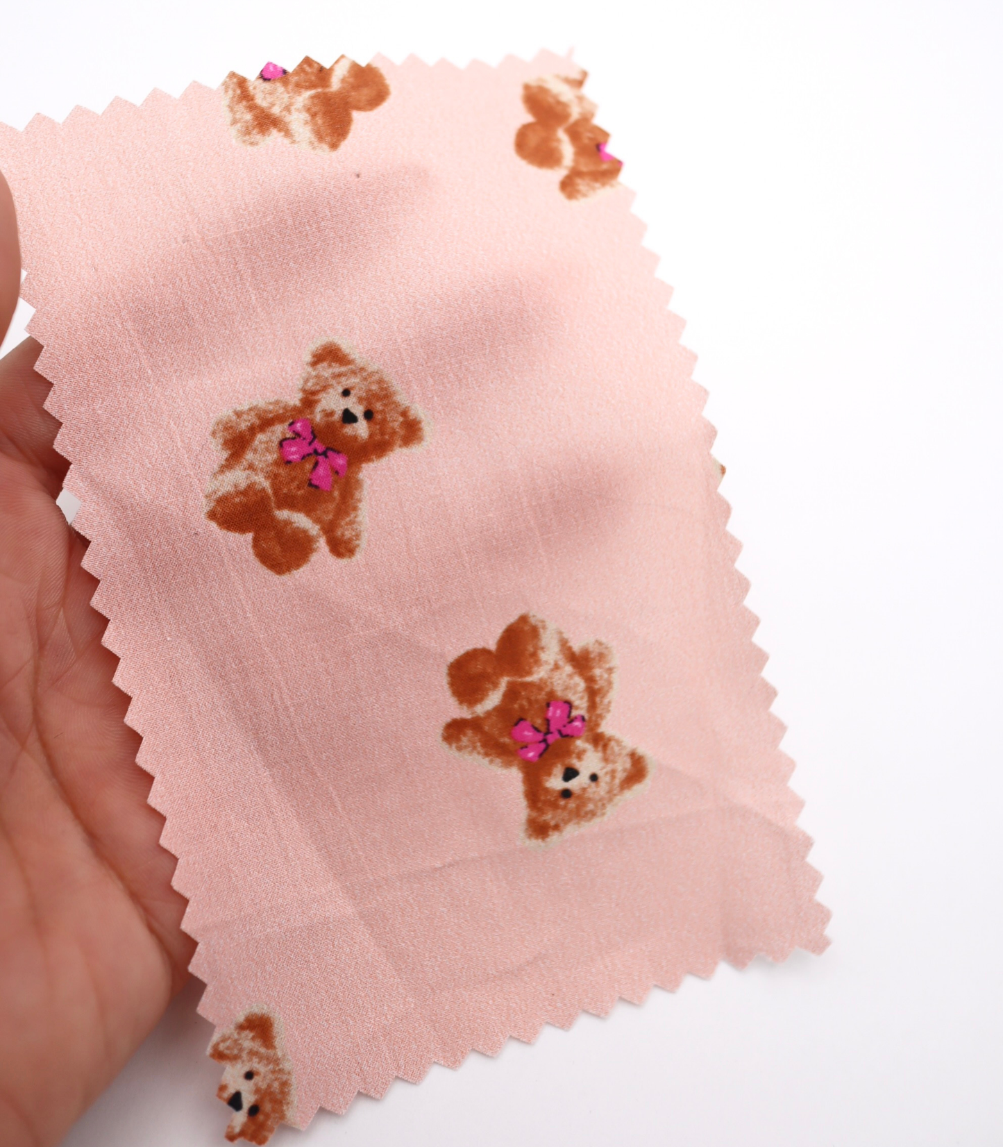 【25SS-428】リボン付きくまさんプリント綿ローン　/0.5ｙあたり=～770円