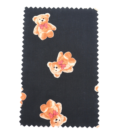 【25SS-428】リボン付きくまさんプリント綿ローン　/0.5ｙあたり=～770円