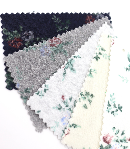 【25SS-418】花柄プリントパイル　/0.5ｙあたり=～1140円