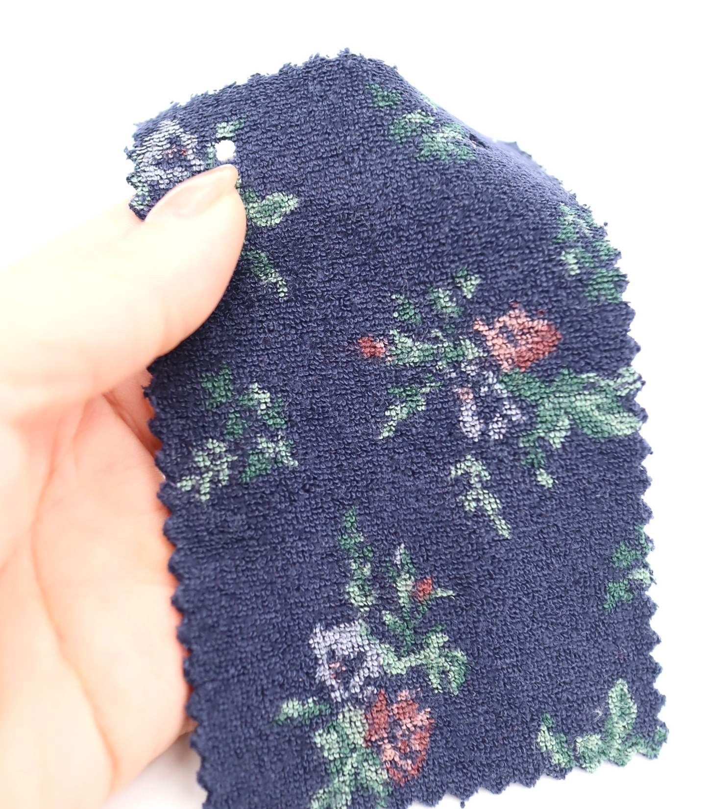 【25SS-418】花柄プリントパイル　/0.5ｙあたり=～1140円