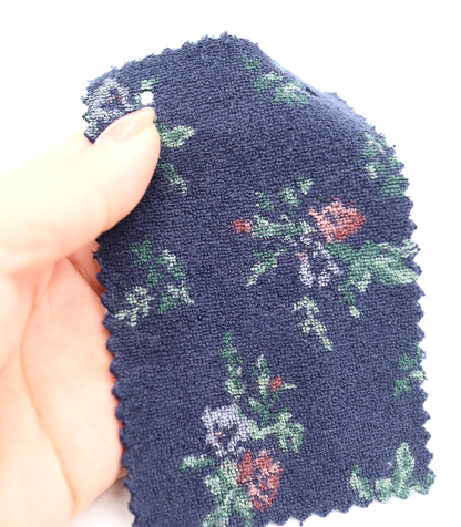 【25SS-418】花柄プリントパイル　/0.5ｙあたり=～1140円