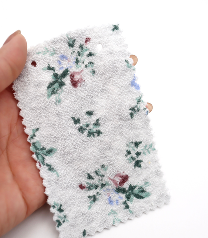 【25SS-418】花柄プリントパイル　/0.5ｙあたり=～1140円