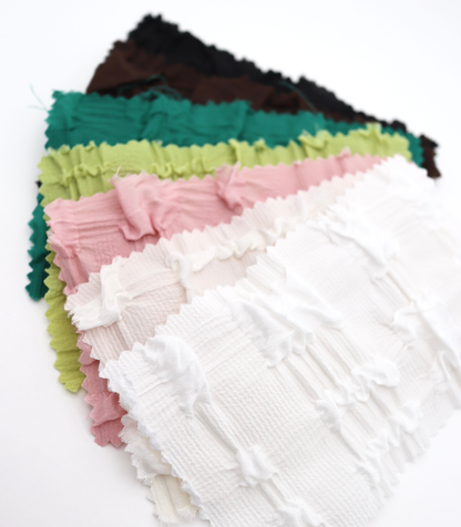 【25SS-406】ぽこぽこチェック柄立体ジャガードリップル　/0.5ｙあたり=～860円