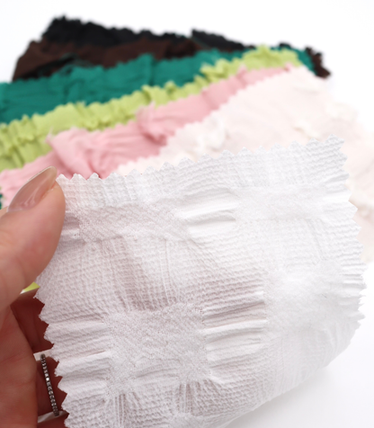 【25SS-406】ぽこぽこチェック柄立体ジャガードリップル　/0.5ｙあたり=～860円