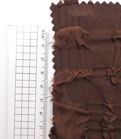 【25SS-406】ぽこぽこチェック柄立体ジャガードリップル　/0.5ｙあたり=～860円