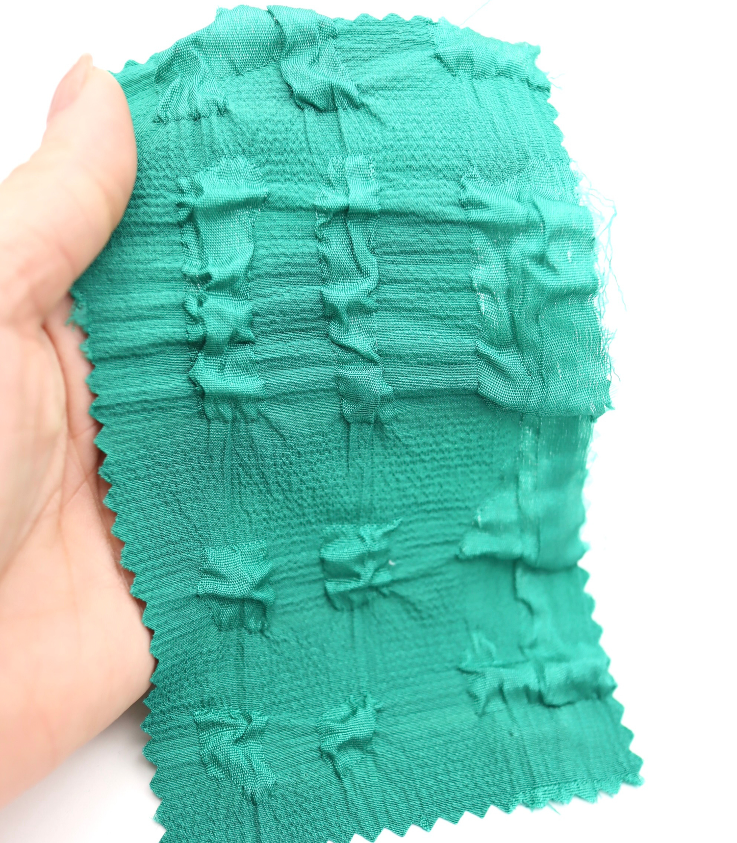 【25SS-406】ぽこぽこチェック柄立体ジャガードリップル　/0.5ｙあたり=～860円