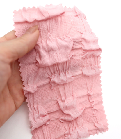 【25SS-406】ぽこぽこチェック柄立体ジャガードリップル　/0.5ｙあたり=～860円