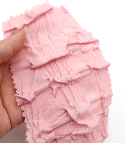 【25SS-406】ぽこぽこチェック柄立体ジャガードリップル　/0.5ｙあたり=～860円