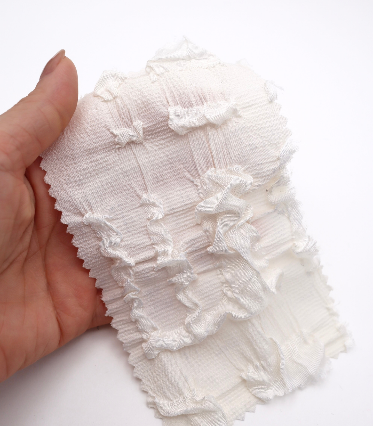 【25SS-406】ぽこぽこチェック柄立体ジャガードリップル　/0.5ｙあたり=～860円