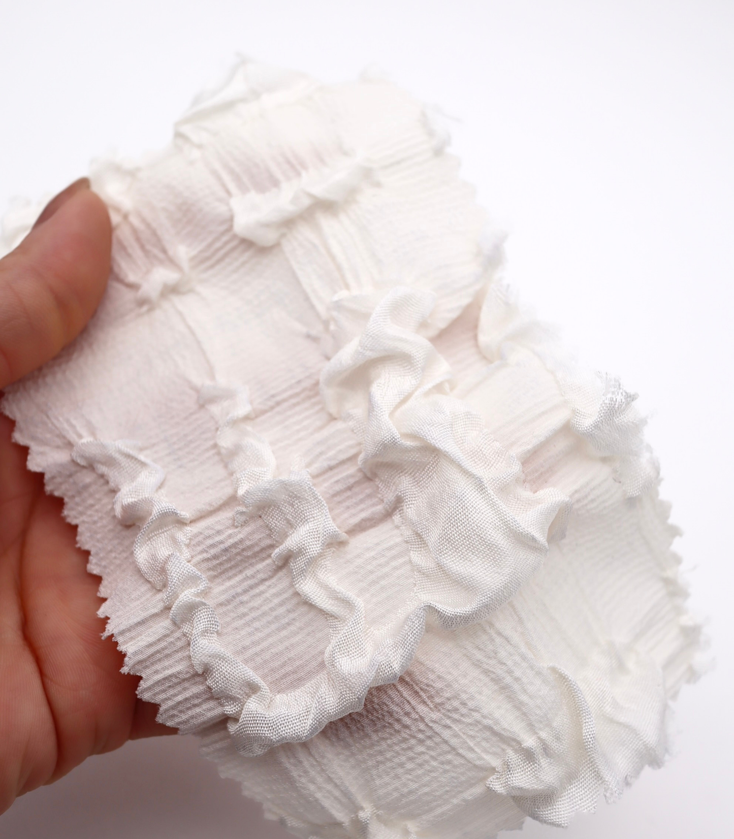 【25SS-406】ぽこぽこチェック柄立体ジャガードリップル　/0.5ｙあたり=～860円