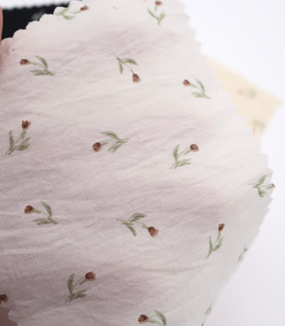 【25SS-422】チューリッププリントシアータフタワッシャー　/0.5ｙあたり＝～830円