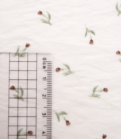 【25SS-422】チューリッププリントシアータフタワッシャー　/0.5ｙあたり＝～830円