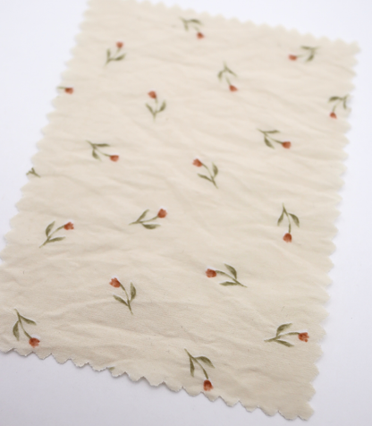 【25SS-422】チューリッププリントシアータフタワッシャー　/0.5ｙあたり＝～830円