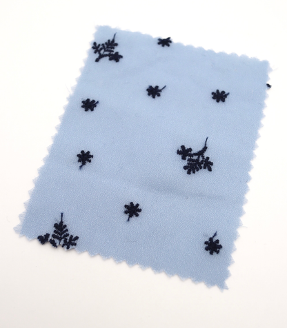 【25SS-452】草木柄刺繍ジョーゼット　/0.5ｙあたり=～1155円