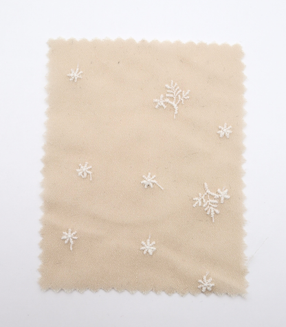 【25SS-452】草木柄刺繍ジョーゼット　/0.5ｙあたり=～1155円