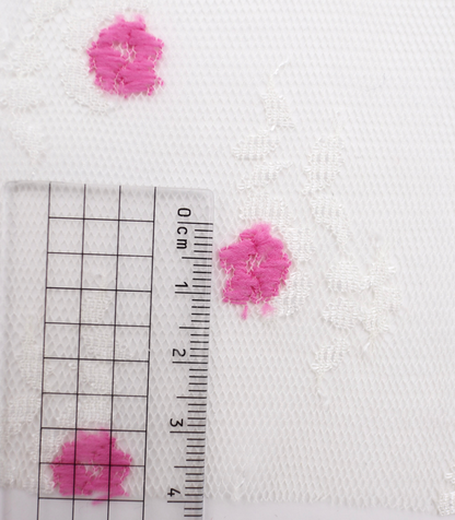 【25SS-450】ぷちふわ小花柄刺繍チュール　/0.5ｙあたり=～745円
