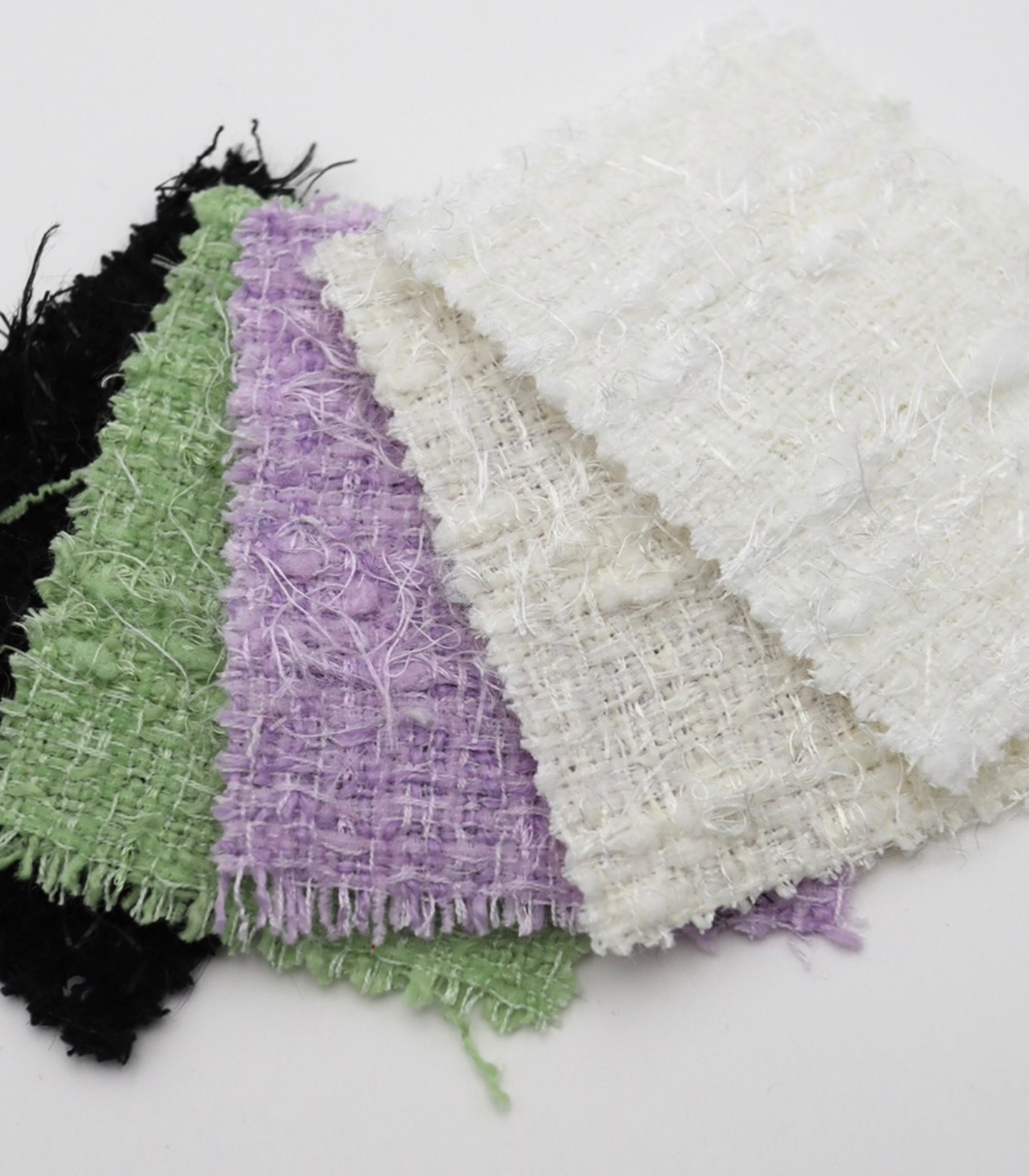 【25SS-158】キラキラフリンジミックスツイード　/0.5ｙあたり = ～1075円