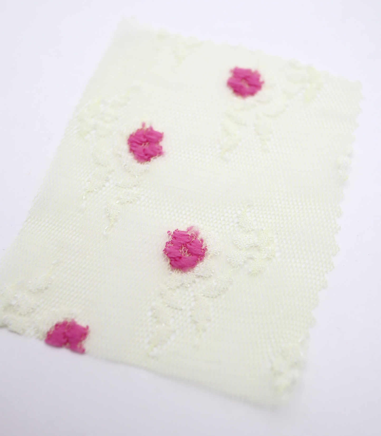 【25SS-450】ぷちふわ小花柄刺繍チュール　/0.5ｙあたり=～745円