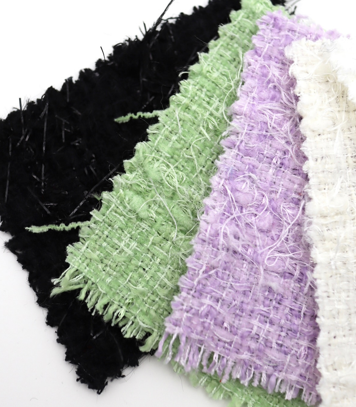 【25SS-158】キラキラフリンジミックスツイード　/0.5ｙあたり = ～1075円