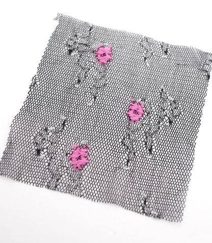 【25SS-450】ぷちふわ小花柄刺繍チュール　/0.5ｙあたり=～745円