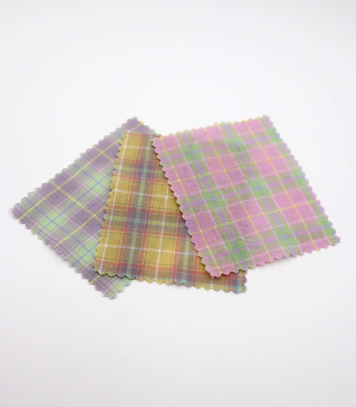 【25SS-414】古着っぽ先染めペールトーンマドラスチェック　/0.5ｙあたり=～715円