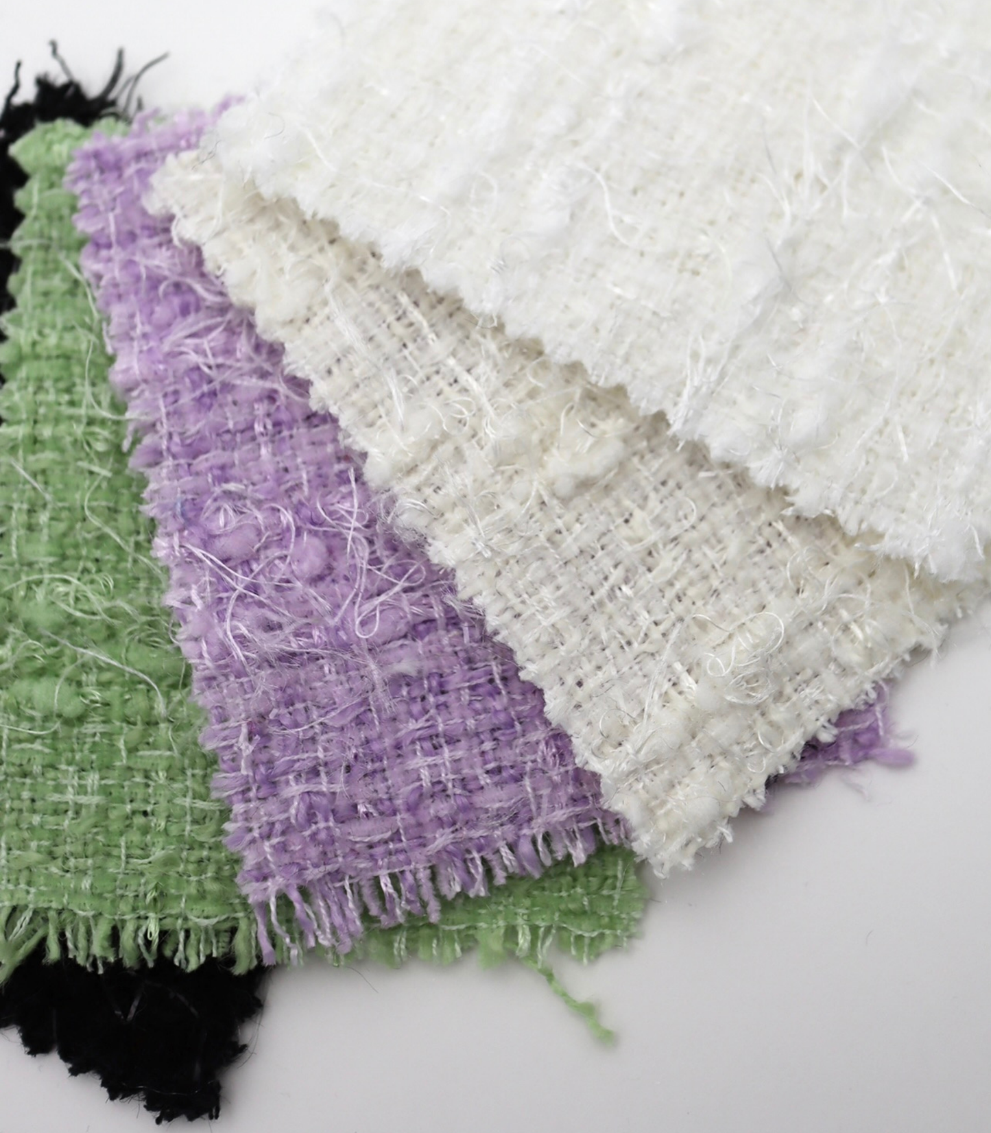 【25SS-158】キラキラフリンジミックスツイード　/0.5ｙあたり = ～1075円