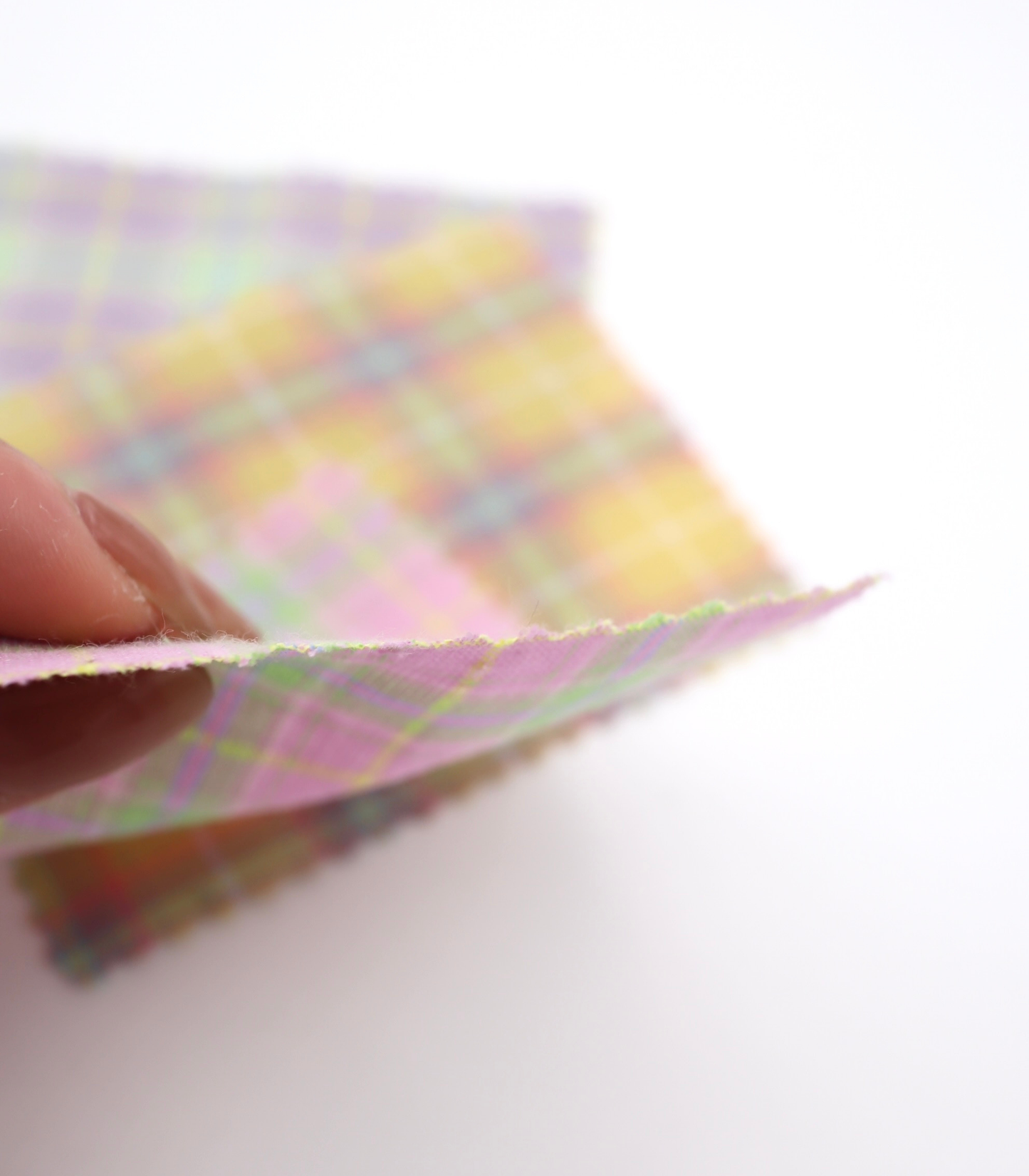 【25SS-414】古着っぽ先染めペールトーンマドラスチェック　/0.5ｙあたり=～715円