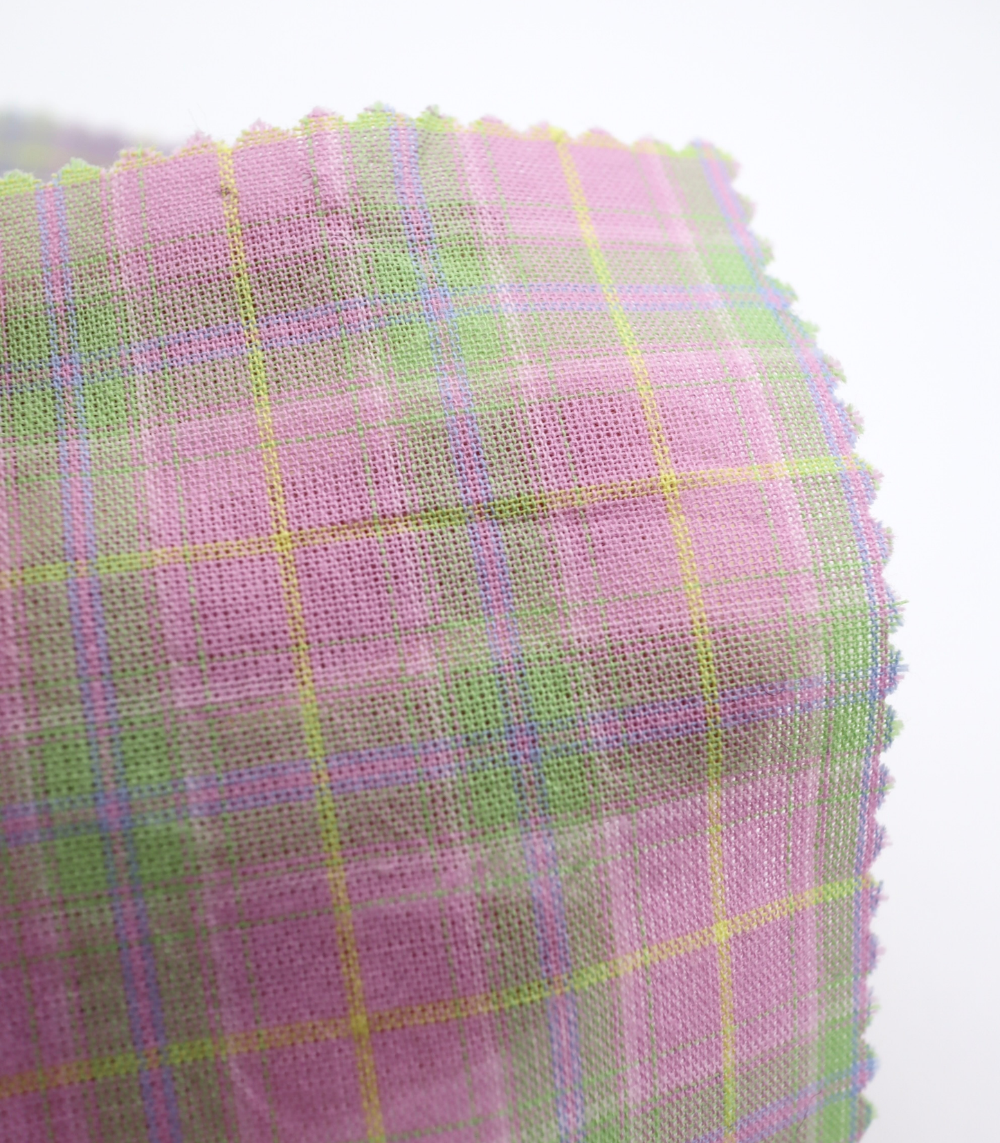 【25SS-414】古着っぽ先染めペールトーンマドラスチェック　/0.5ｙあたり=～715円