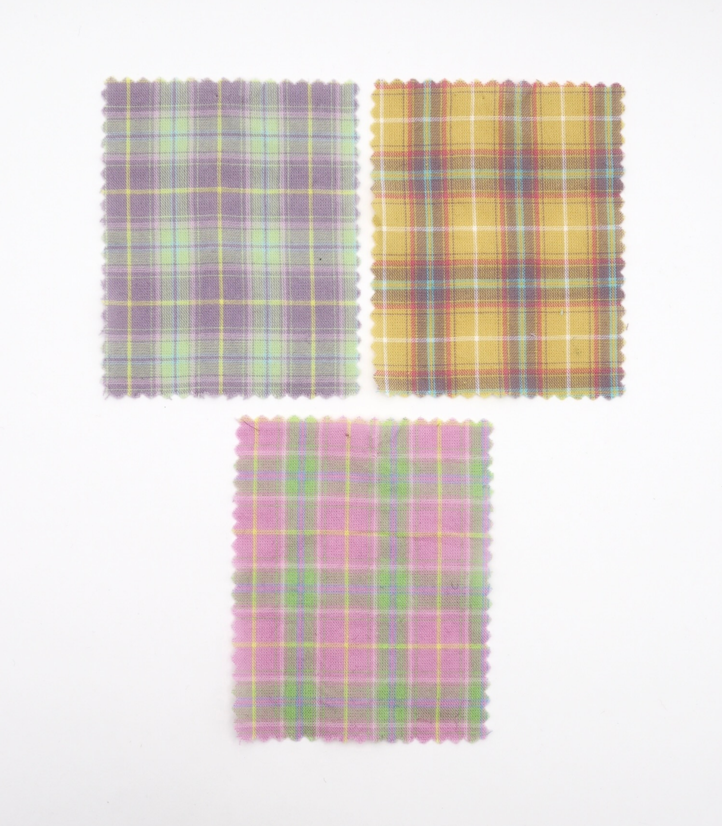 【25SS-414】古着っぽ先染めペールトーンマドラスチェック　/0.5ｙあたり=～715円