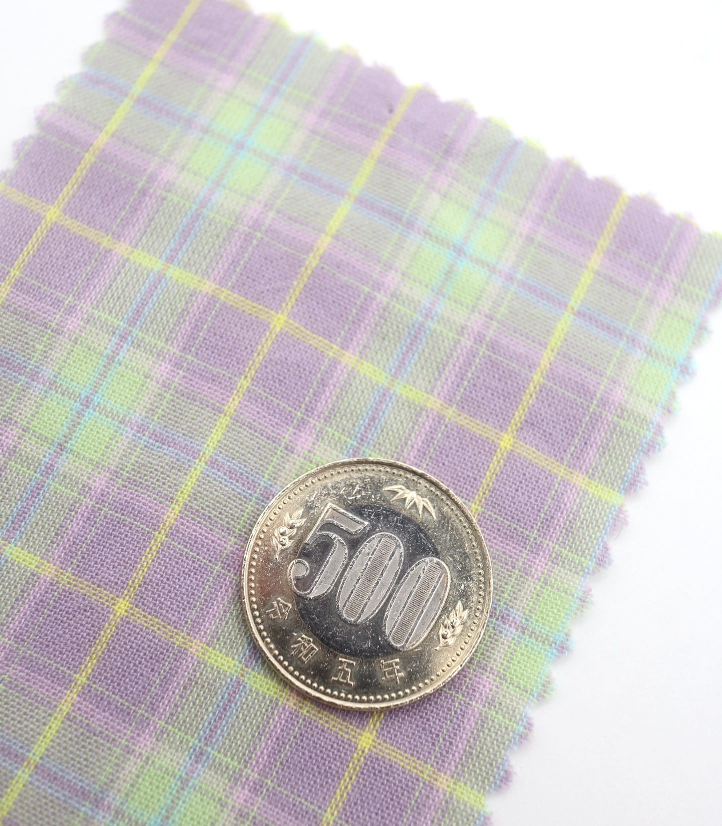 【25SS-414】古着っぽ先染めペールトーンマドラスチェック　/0.5ｙあたり=～715円