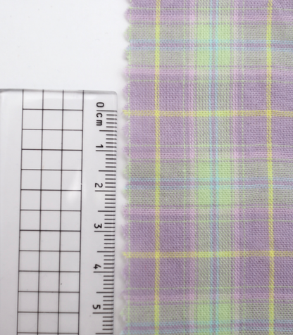 【25SS-414】古着っぽ先染めペールトーンマドラスチェック　/0.5ｙあたり=～715円