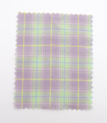 【25SS-414】古着っぽ先染めペールトーンマドラスチェック　/0.5ｙあたり=～715円