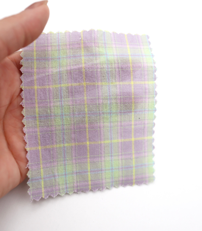 【25SS-414】古着っぽ先染めペールトーンマドラスチェック　/0.5ｙあたり=～715円