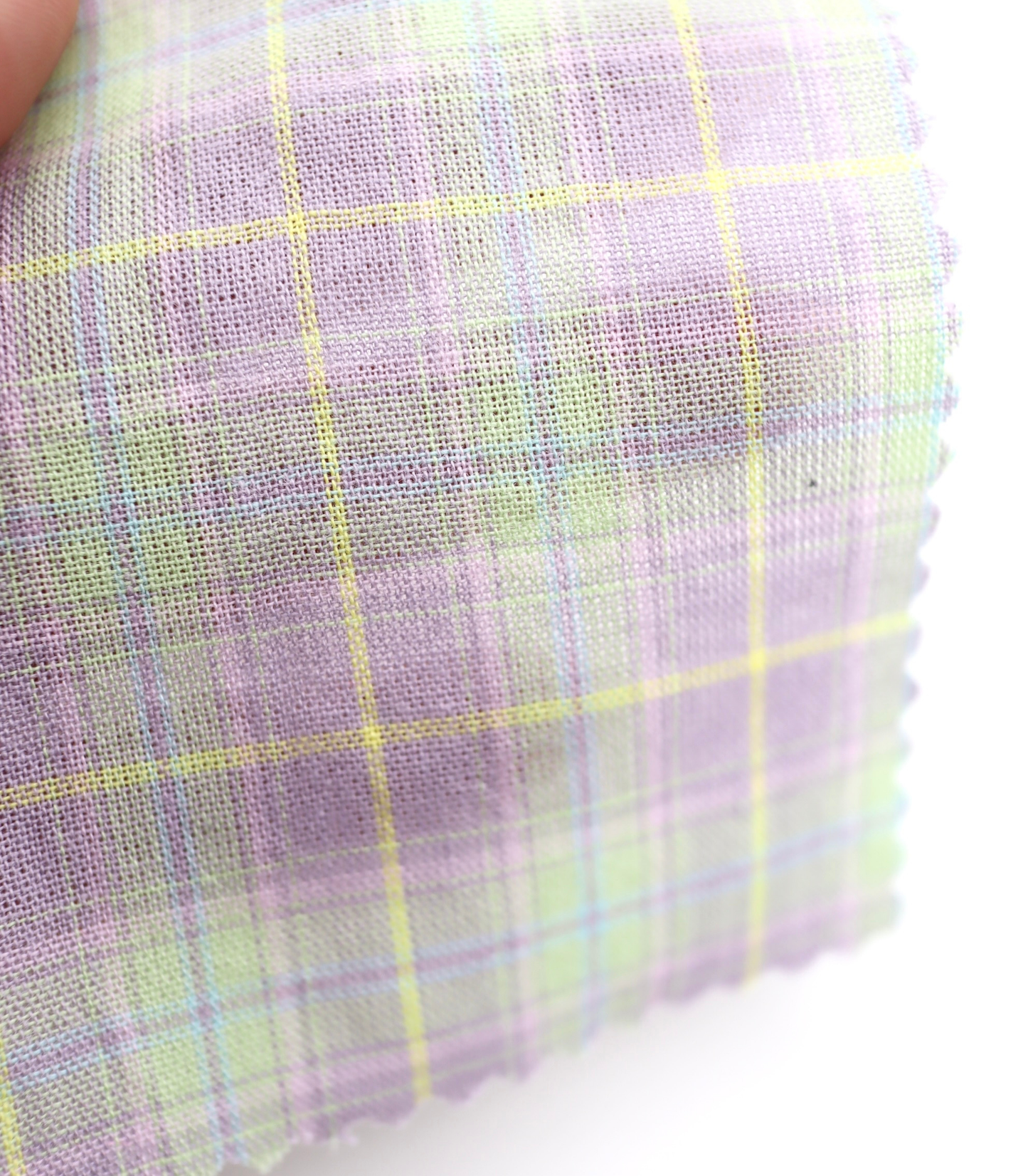 【25SS-414】古着っぽ先染めペールトーンマドラスチェック　/0.5ｙあたり=～715円