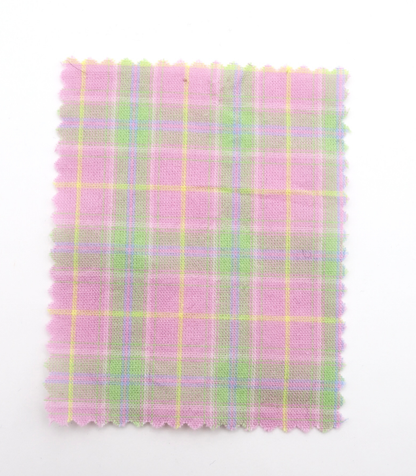 【25SS-414】古着っぽ先染めペールトーンマドラスチェック　/0.5ｙあたり=～715円