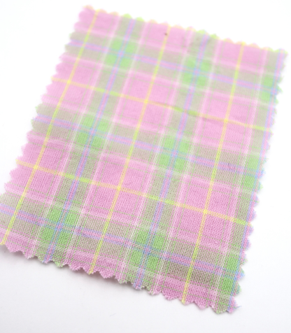 【25SS-414】古着っぽ先染めペールトーンマドラスチェック　/0.5ｙあたり=～715円