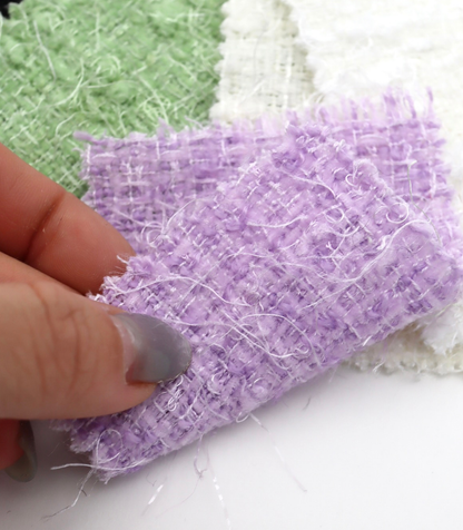 【25SS-158】キラキラフリンジミックスツイード　/0.5ｙあたり = ～1075円