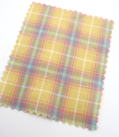 【25SS-414】古着っぽ先染めペールトーンマドラスチェック　/0.5ｙあたり=～715円