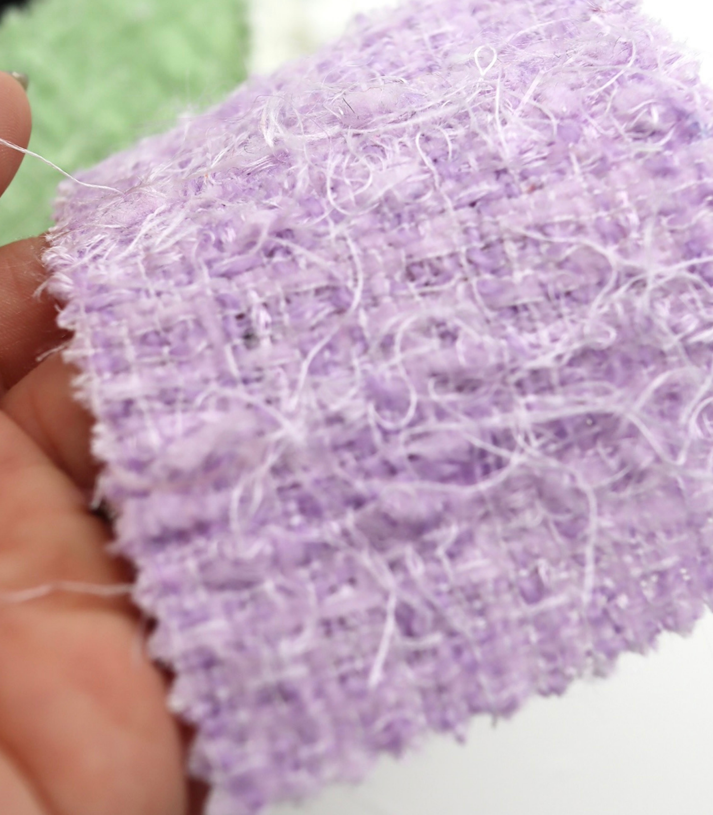 【25SS-158】キラキラフリンジミックスツイード　/0.5ｙあたり = ～1075円