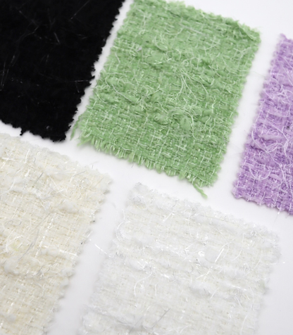 【25SS-158】キラキラフリンジミックスツイード　/0.5ｙあたり = ～1075円