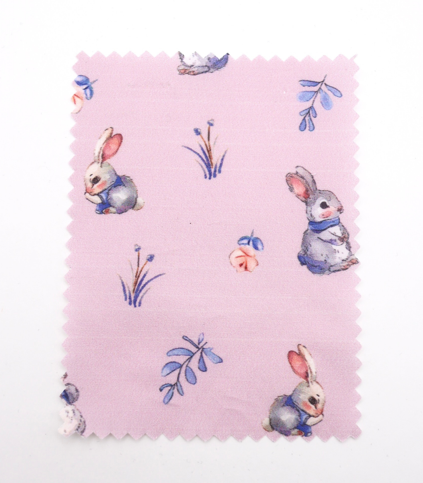 【25SS-405】うさちゃん×草花プリント綿ローン　/0.5ｙあたり=～850円