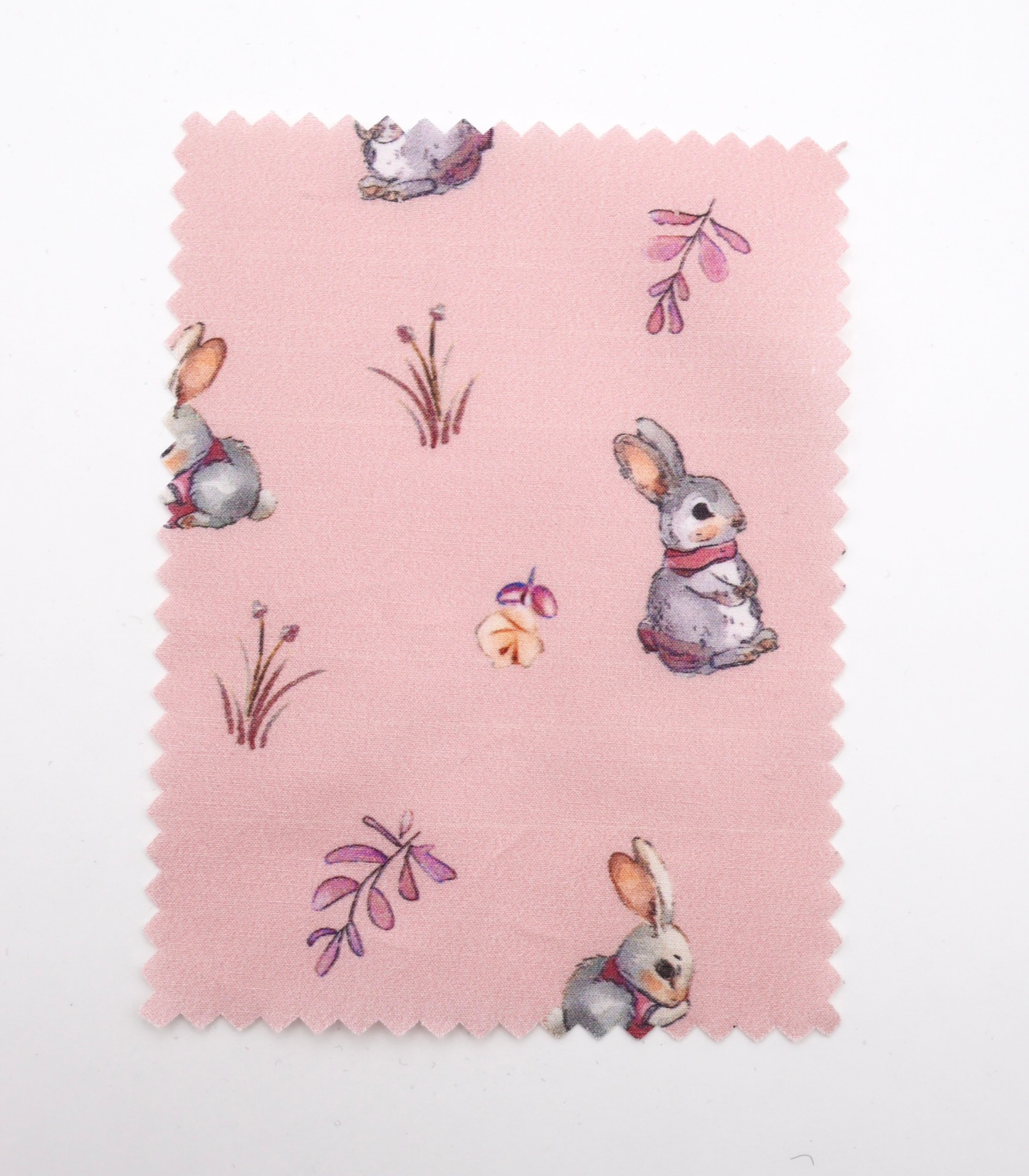 【25SS-405】うさちゃん×草花プリント綿ローン　/0.5ｙあたり=～850円