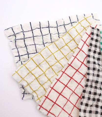 【25SS-436】チェックプリントしぼしぼシャーリング　/0.5ｙあたり=～835円