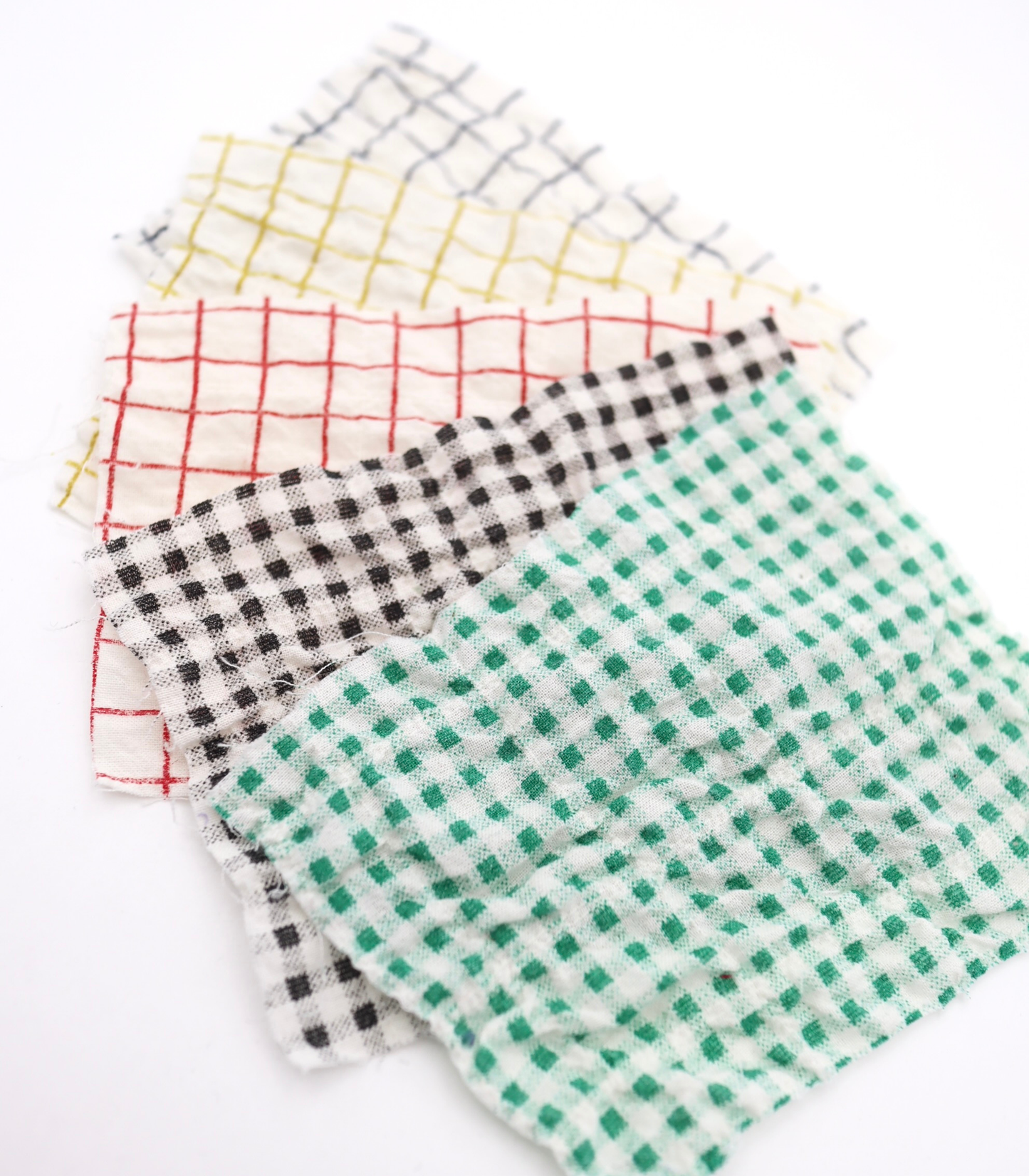 【25SS-436】チェックプリントしぼしぼシャーリング　/0.5ｙあたり=～835円