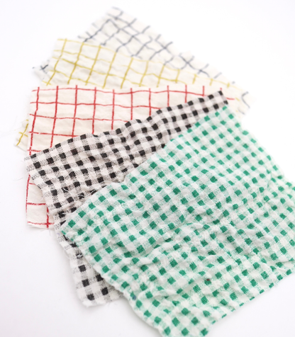 【25SS-436】チェックプリントしぼしぼシャーリング　/0.5ｙあたり=～835円